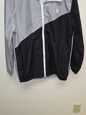 Spyder Men's Black & Gray Colorblock Windbreaker